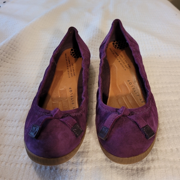 FITFLOP PURPLE BALLERINA FLAT SHOE - Picture 2 of 13